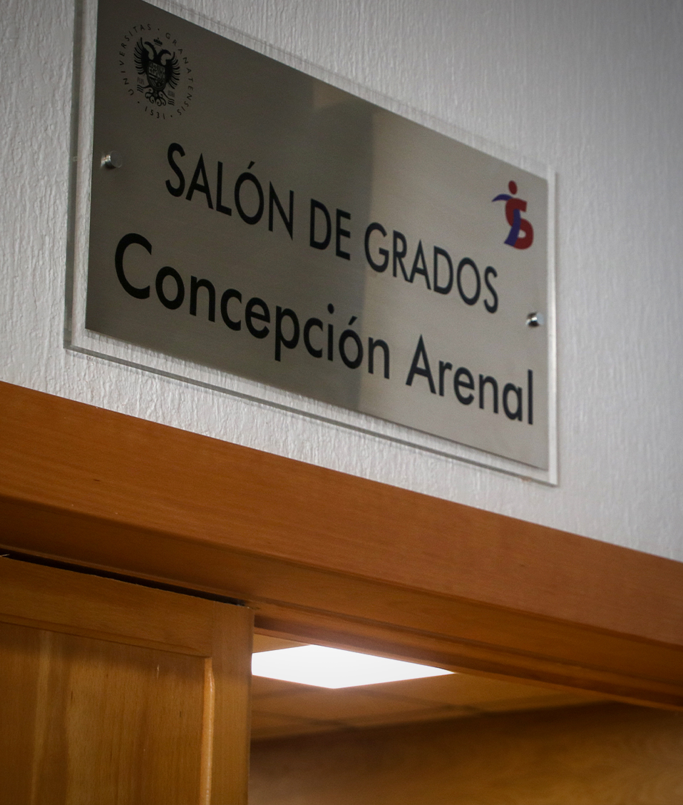 Cartel del Salón de Grados "Concepción Arenal" de la Facultad de Trabajo Social